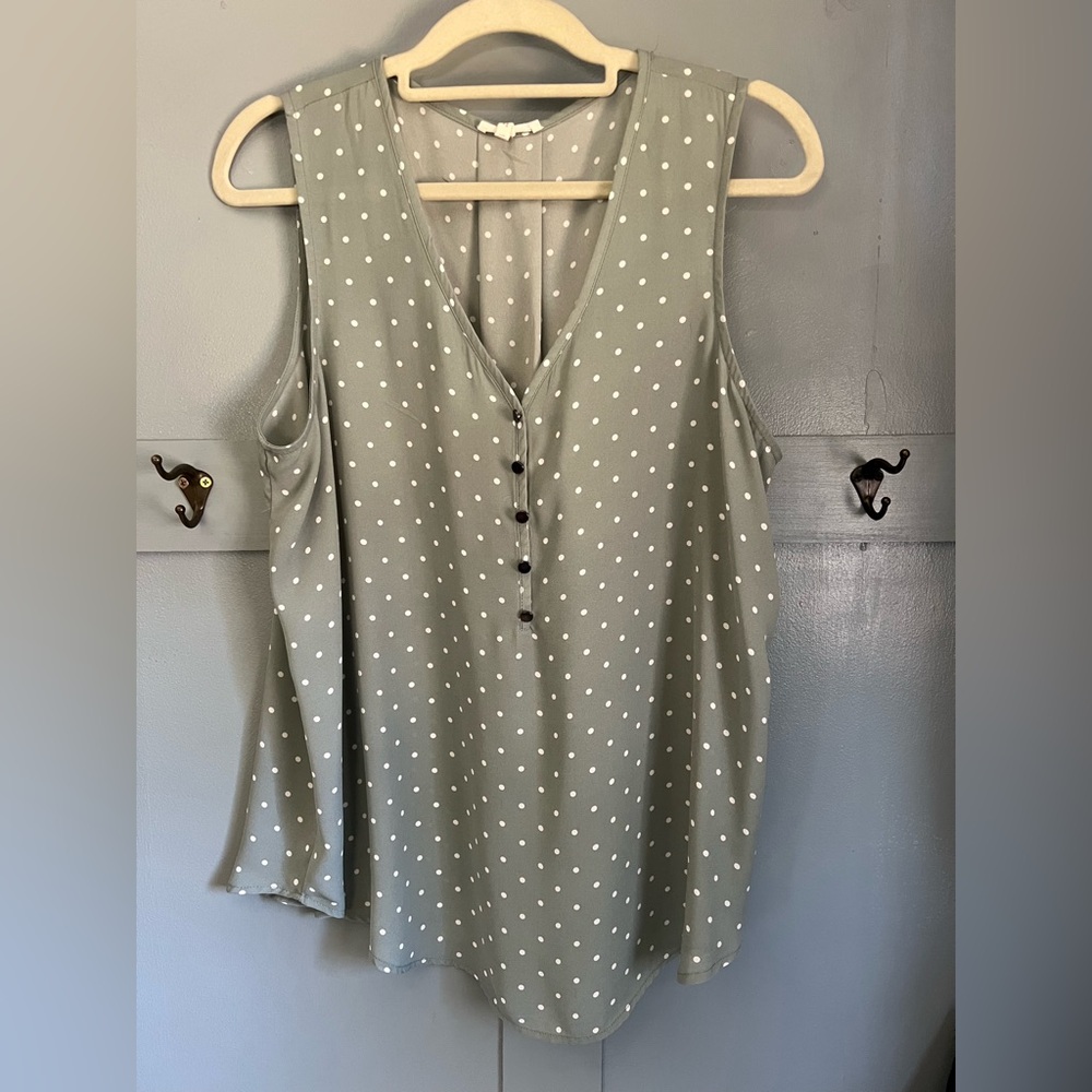 Maurices Polka Dot Sleeveless Top - Green